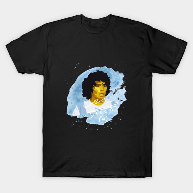 DIEGO MARADONA 10 SIGNATURE T-Shirt by HAIFAHARIS